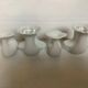 Four white bird candlesticks Arzberg Bareuther