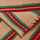 2x10 Striped Pattern Red Green Kilim Runner Rug, 79x323Cm