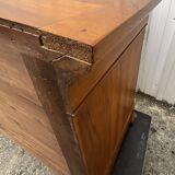 Commode Française Louis Philippe Milieu 19ème Siècle En Ronce De Noyer
