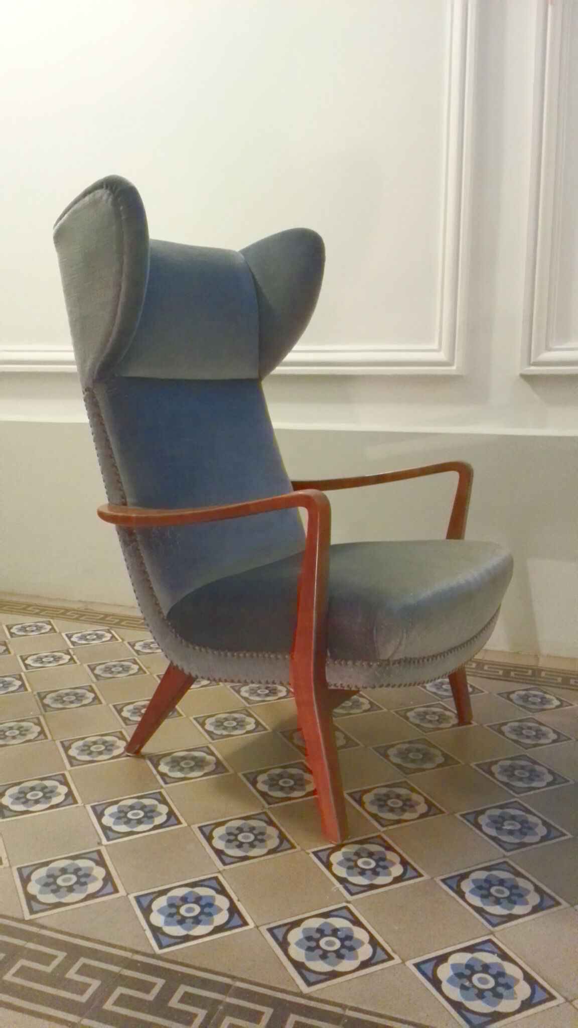 Fauteuil Bergere scandinave wing chair
