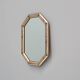 Venetian style octagonal mirror marked MGB, Planilux, Cristanola, Spain