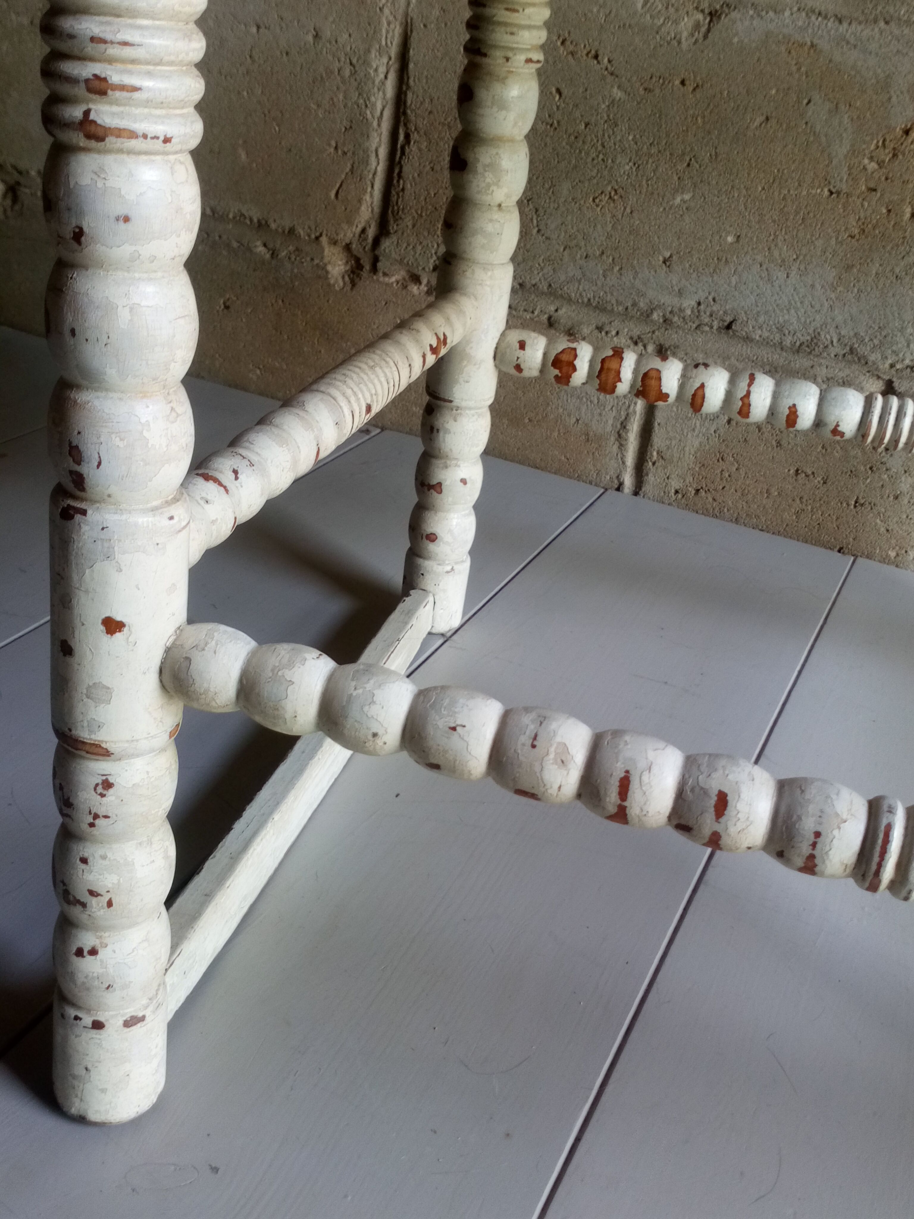 Old wooden sofa-bedside tip turned