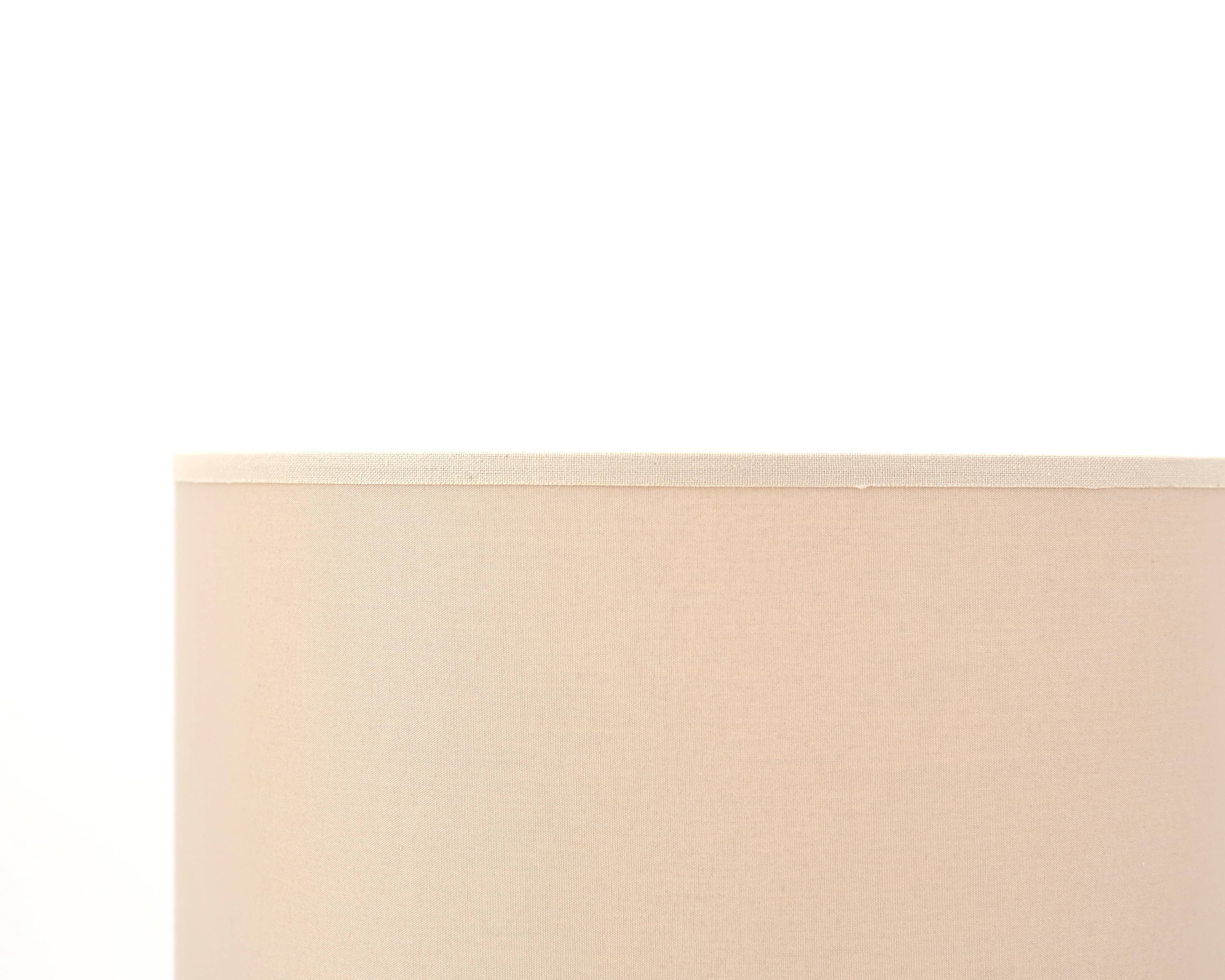 Wooden ball lamp, beige lampshade, 1970s