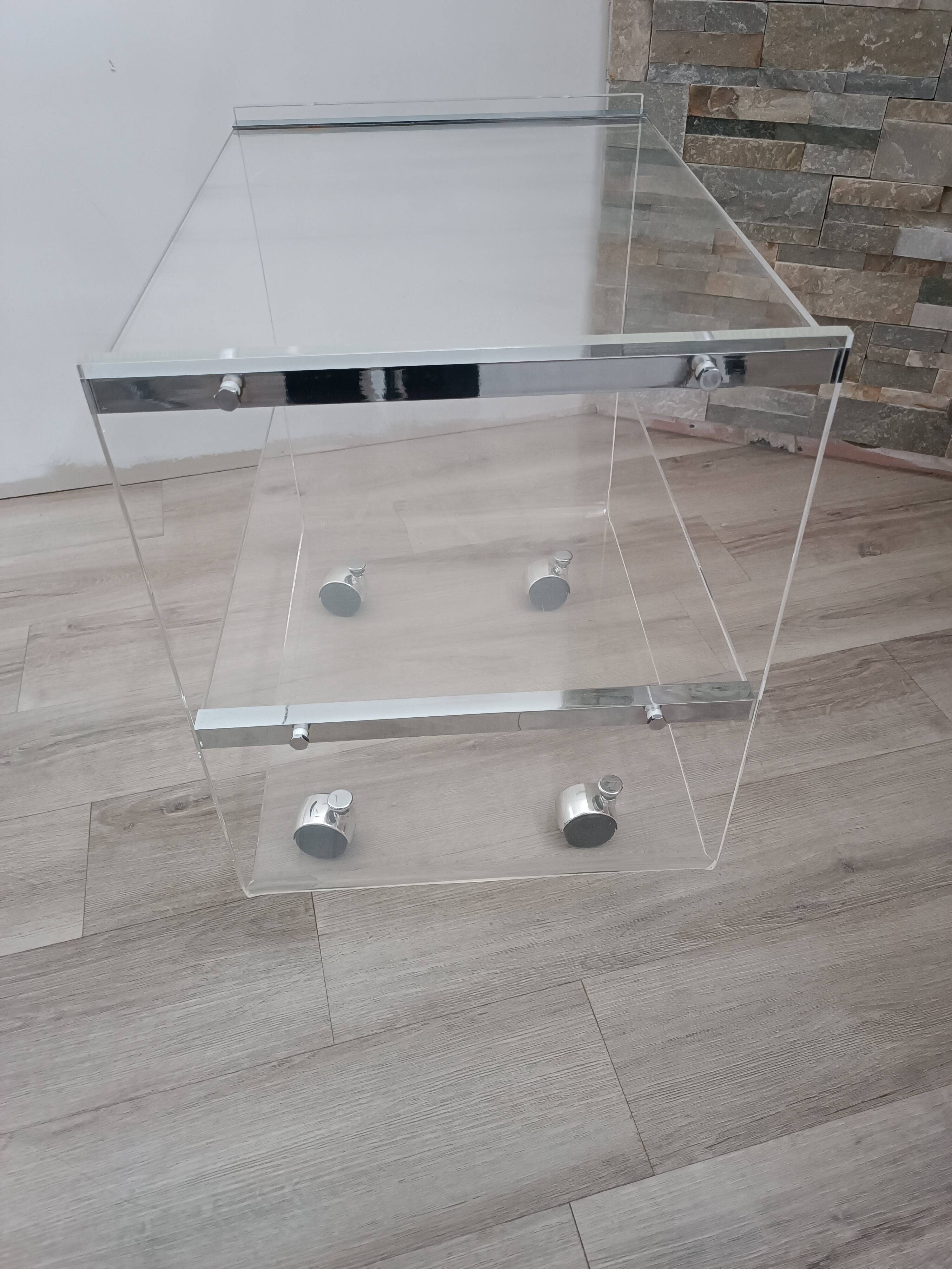 Rolling table by David Lange for Les invisibles du Marais 1970s