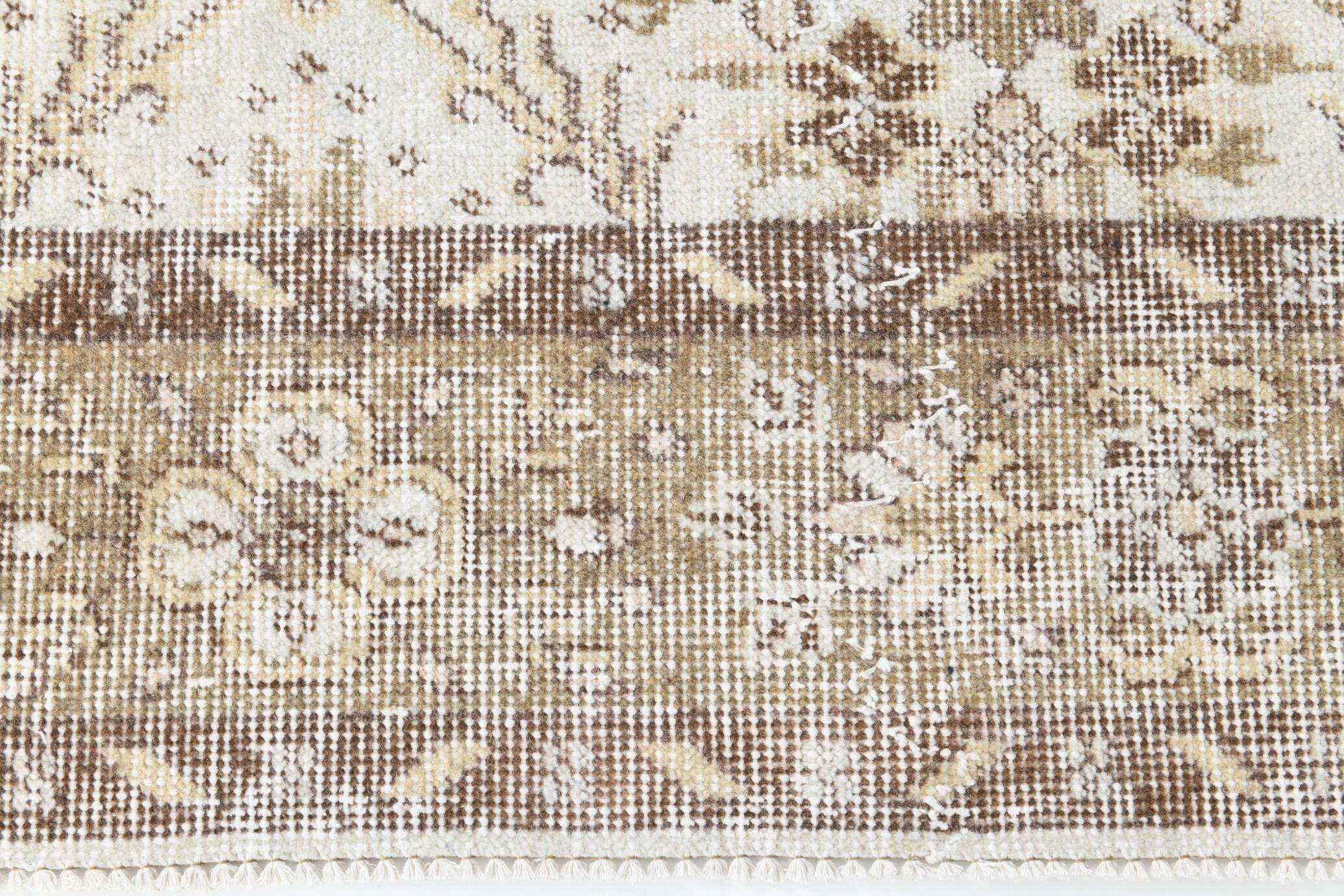 2x9 Floral Vintage Runner Rug, 75x273Cm