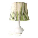Large ceramic lamp with unique shade