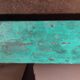 Green patinated farm tree wooden bench