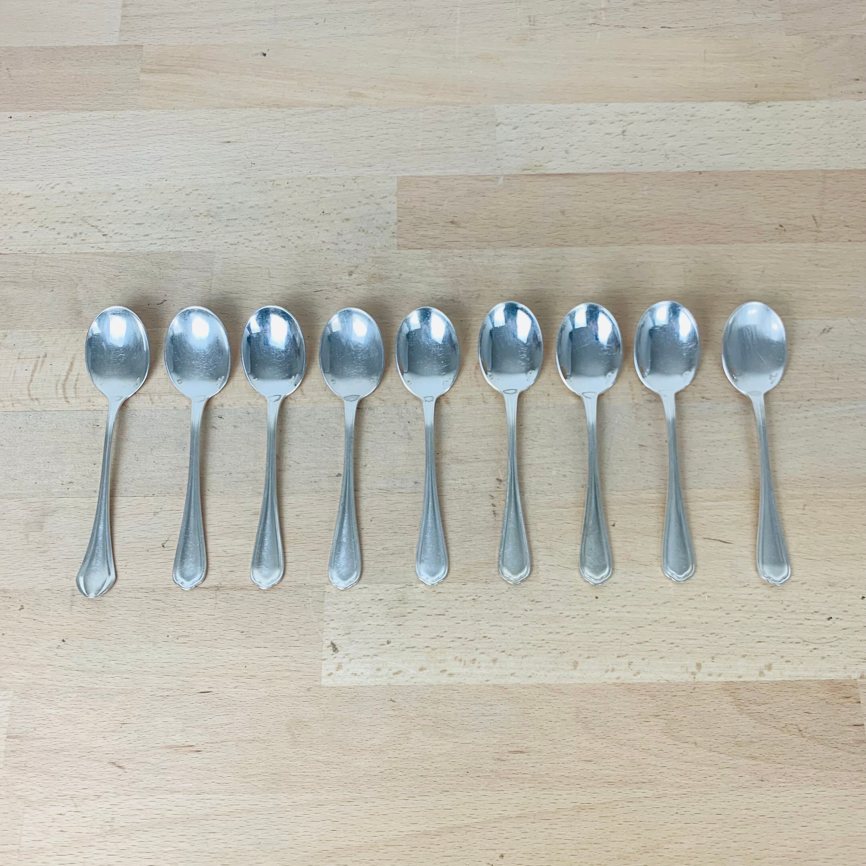 8 dessert spoons Christofle Spatours silver metal