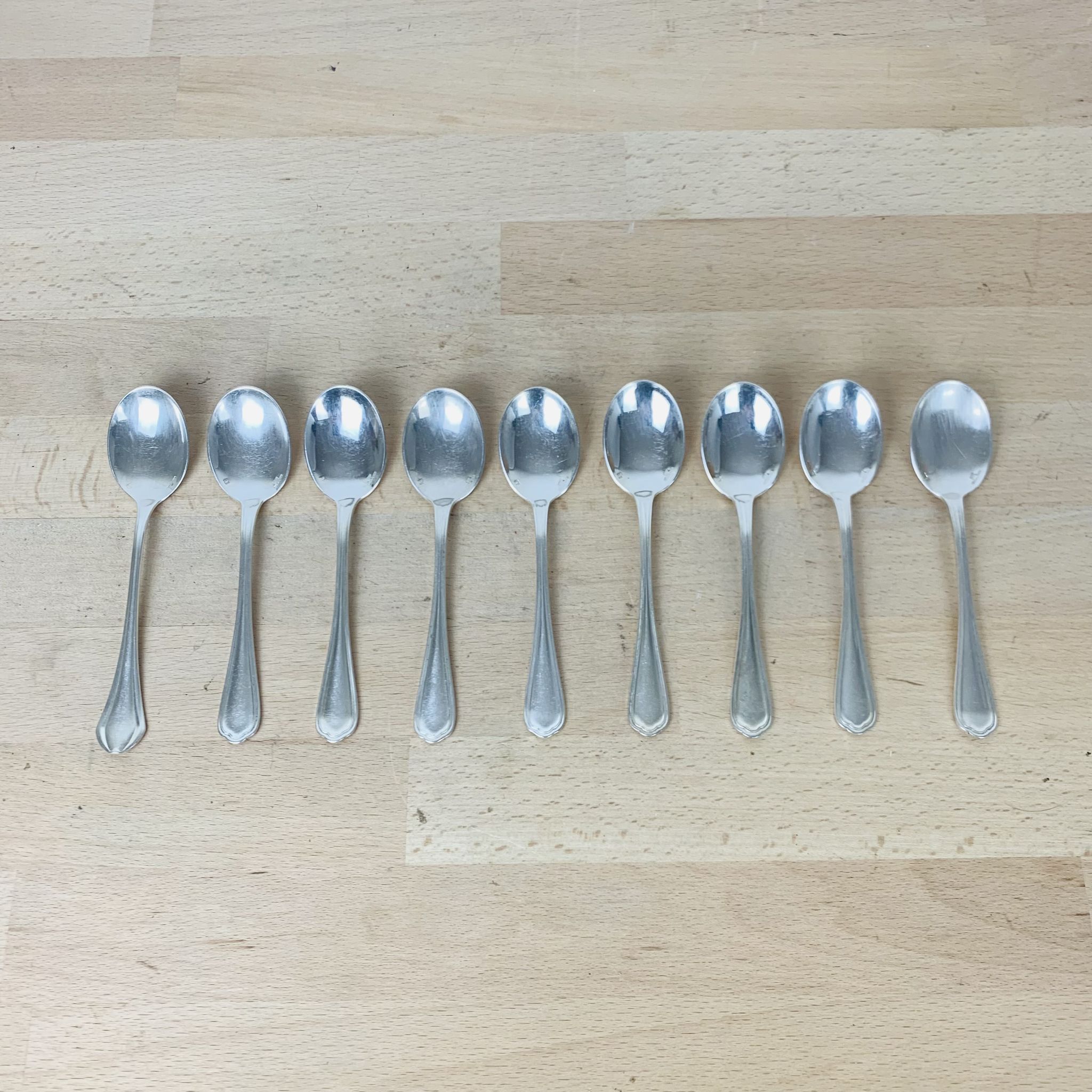 8 petites cuillers Christofle Spatours métal argenté