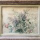 Watercolour painting "Wildflowers" from the early 20th century + frame