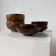Antique walnut wooden bowls