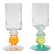 Pair of Miami Wine Glasses with Waves