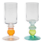 Pair of Miami Wine Glasses with Waves