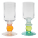 Pair of Miami Wine Glasses with Waves