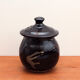 Signed ceramic covered pot