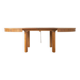 Table à manger extensible élégante par Ruscheweyh, années 1930, noyer