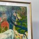 Tableau style Gauguin cadre bois doré