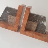 Modernist marble bookends