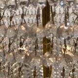 Extra Large Bronze Crystal Chandelier 1950’s