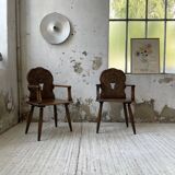 Pair of Savoyard armchairs