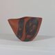 Vintage ceramic vase with sgraffito decoration, Rudi Stahl, Germany, 1950s.
