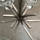 Mid-century metal and glass candle holder suspension from Denmark, 1960s.