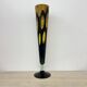 Large glass vase yellow and black , 1970s