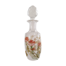 Enamelled glass flask decorated with carnations