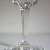8 vintage Vannes crystal wine glasses