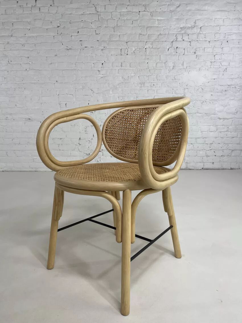 Fauteuil en rotin et cannage