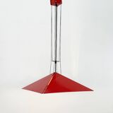 Adjustable red pendant light from Bieffeplast, 1980