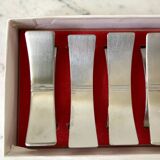 Ensemble de 6 porte-couteaux design en inox années 60-70