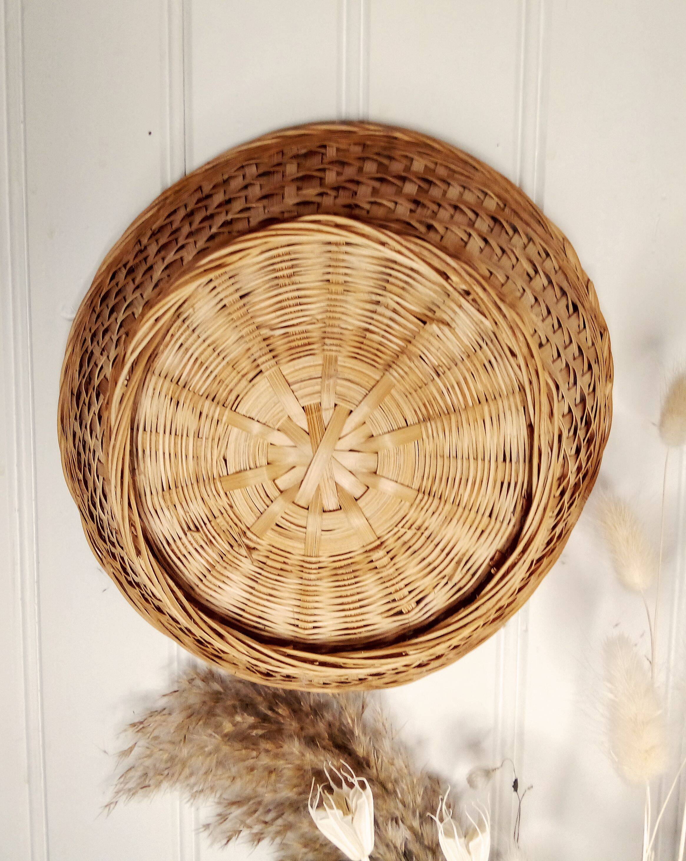 Corbeille osier vintage