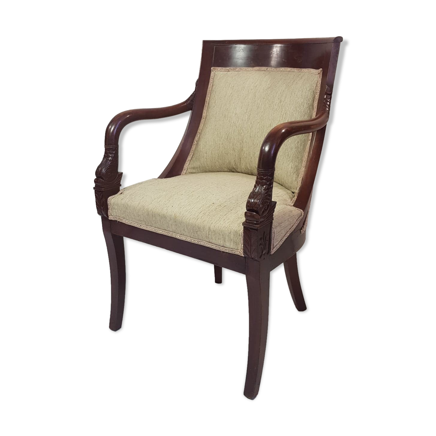 Fauteuil gondole empire acctoirs dauphin
