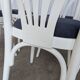 Ensemble de 6 chaises de salle à manger vintage en bois courbé blanc / fauteuil de style Thonet des années 1970
