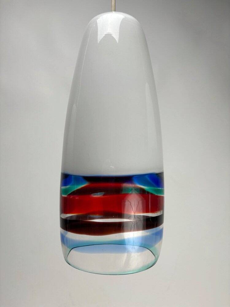 Multicolor Mod. 4035 Pendants attributed to Massimo Vignelli for Venini, Italy, 1950s, Set of 3