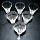 Lot de 6 verres à vin en cristal taillé style cerdagne - cristallerie lorraine lemberg? h13.5cm
