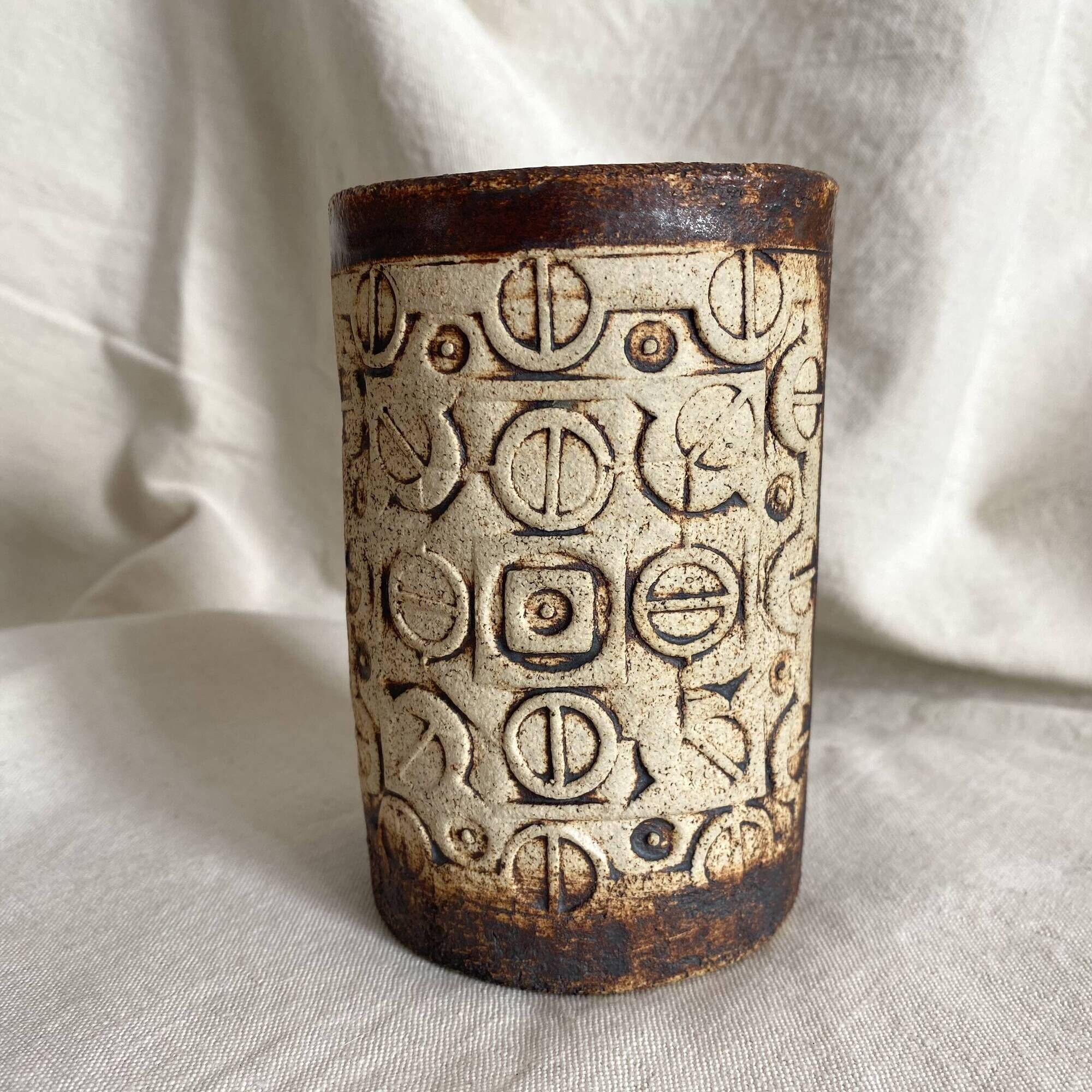 Vase cylindrique  Quantock design England années 70