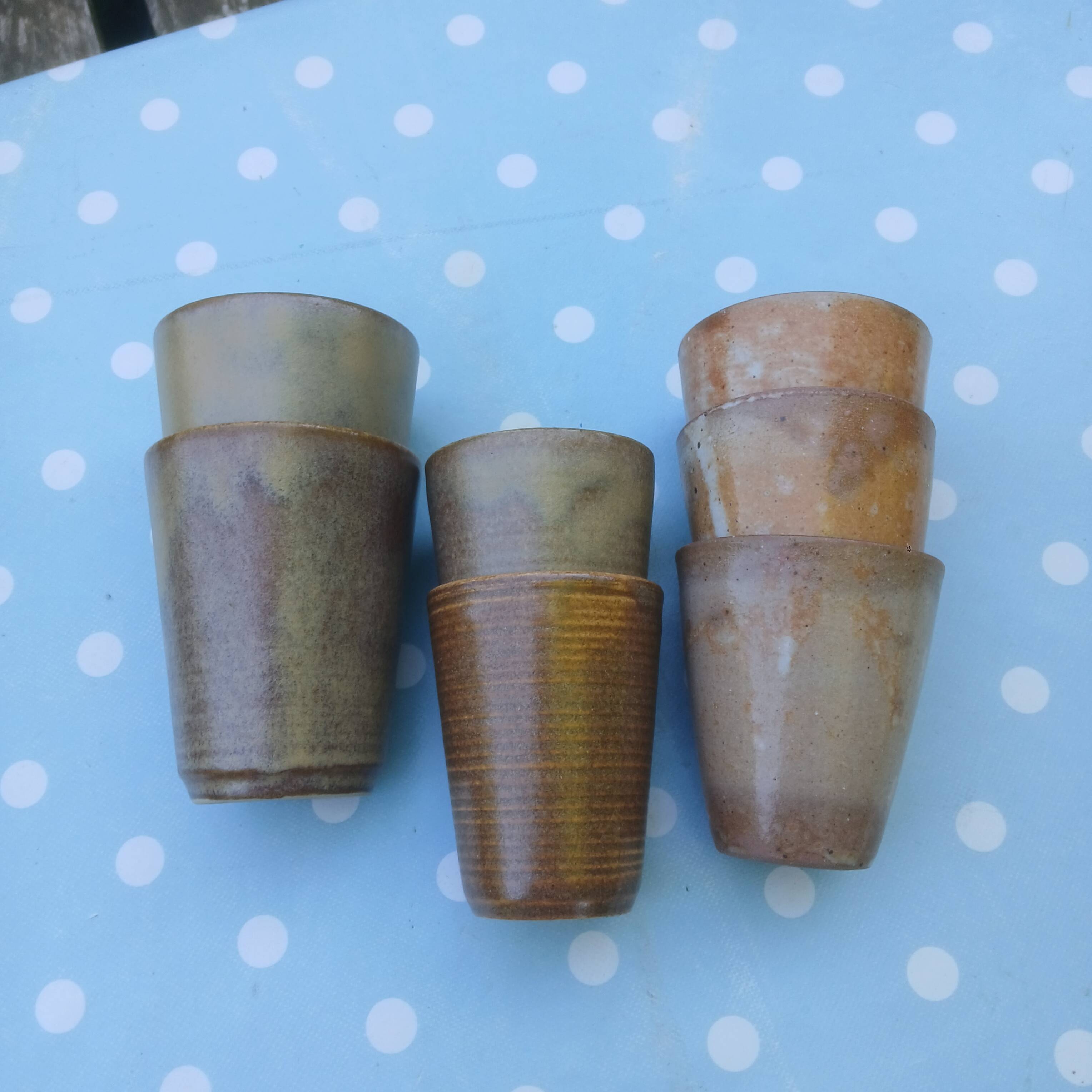 Vintage stoneware mugs