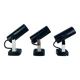 3 black metal and chrome vintage spotlights by Targetti