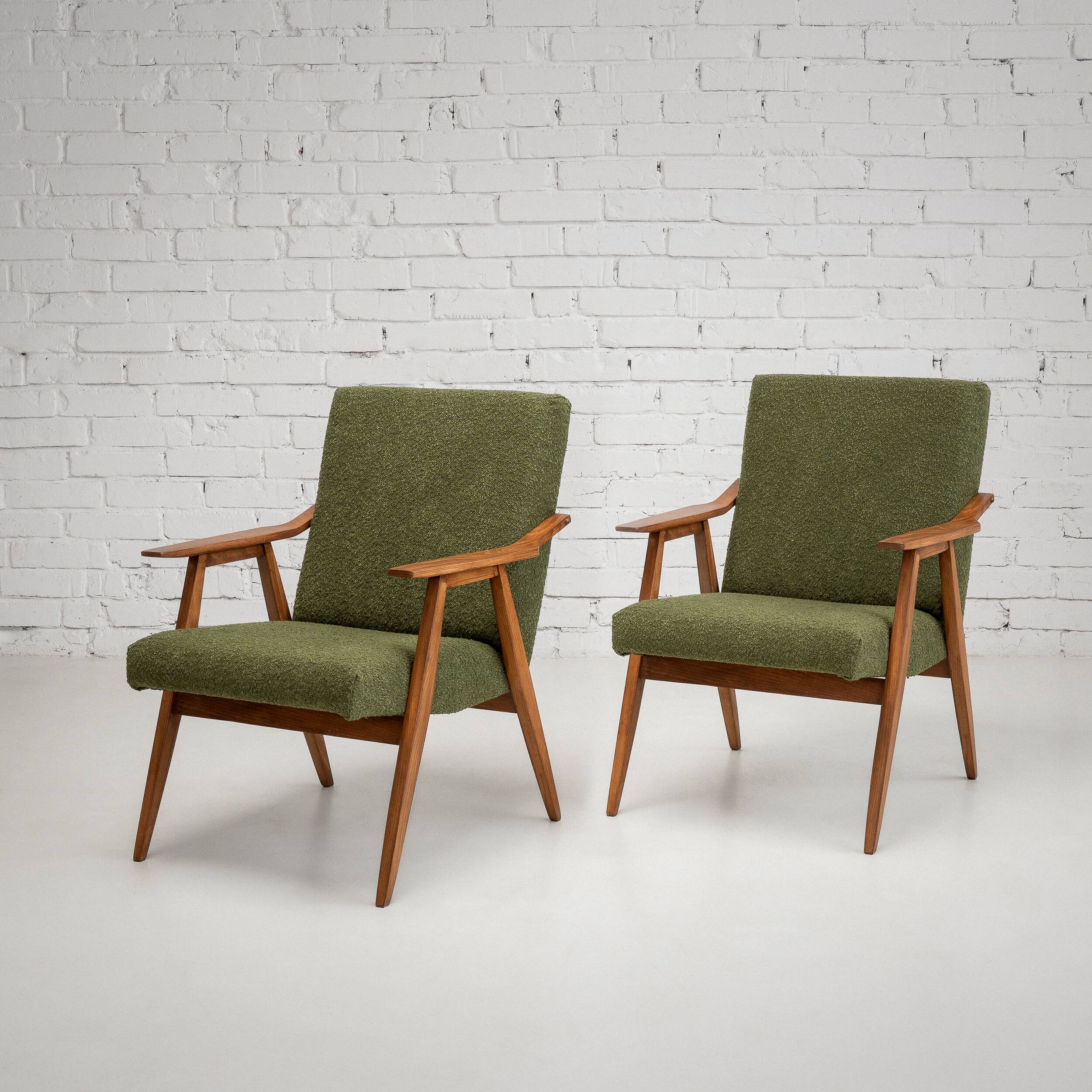 Fauteuils Radomsko vintage du milieu du siècle des années 1960, lot de 2