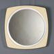 Vintage round mirror, plastic frame, glass, design, Italy, 1970s