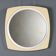 Vintage round mirror, plastic frame, glass, design, Italy, 1970s
