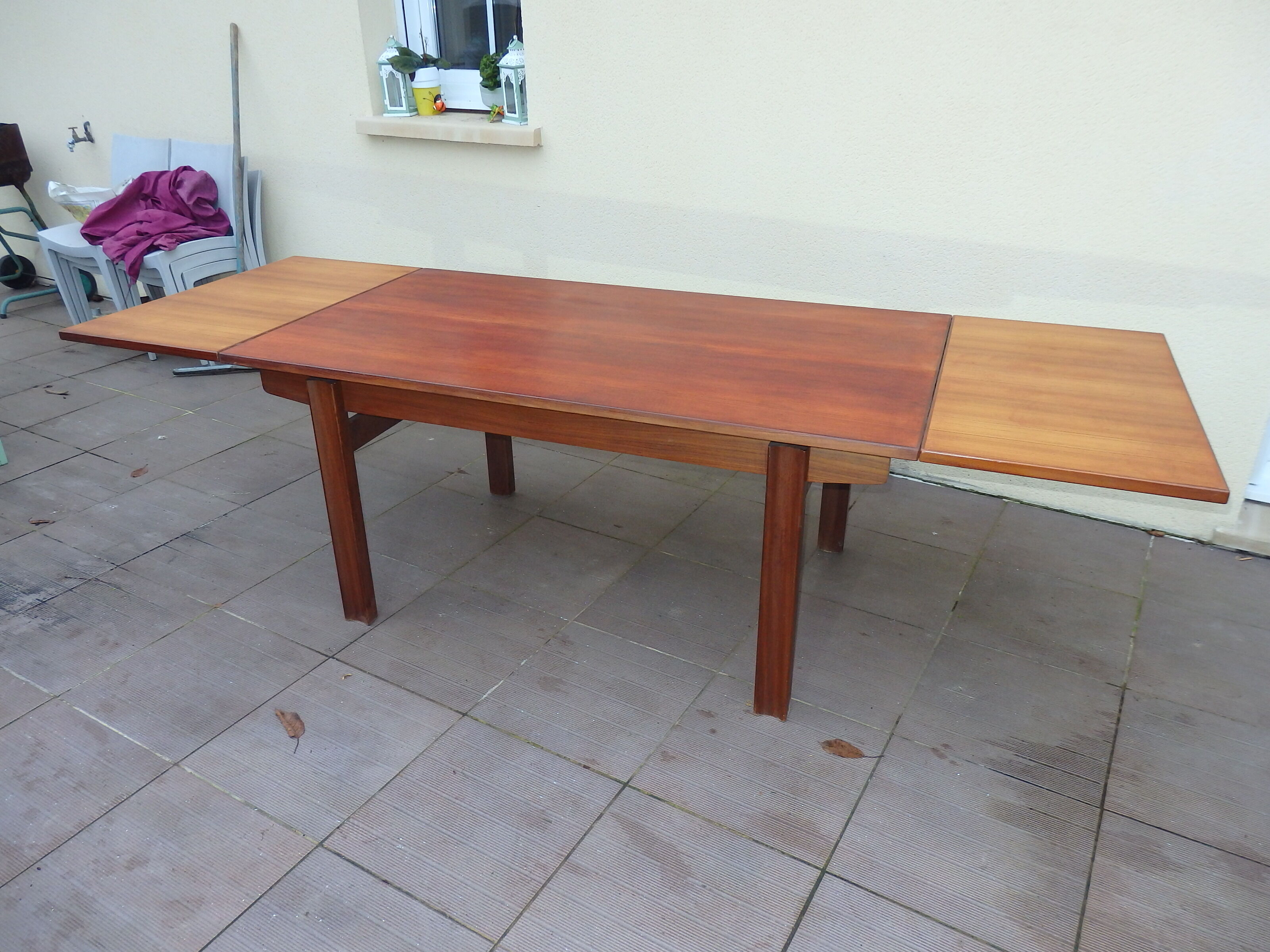 Rectangular dining table in vintage teak