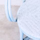 Nordic blue braided rattan armchair
