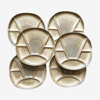 Set of 6 sandstone plates