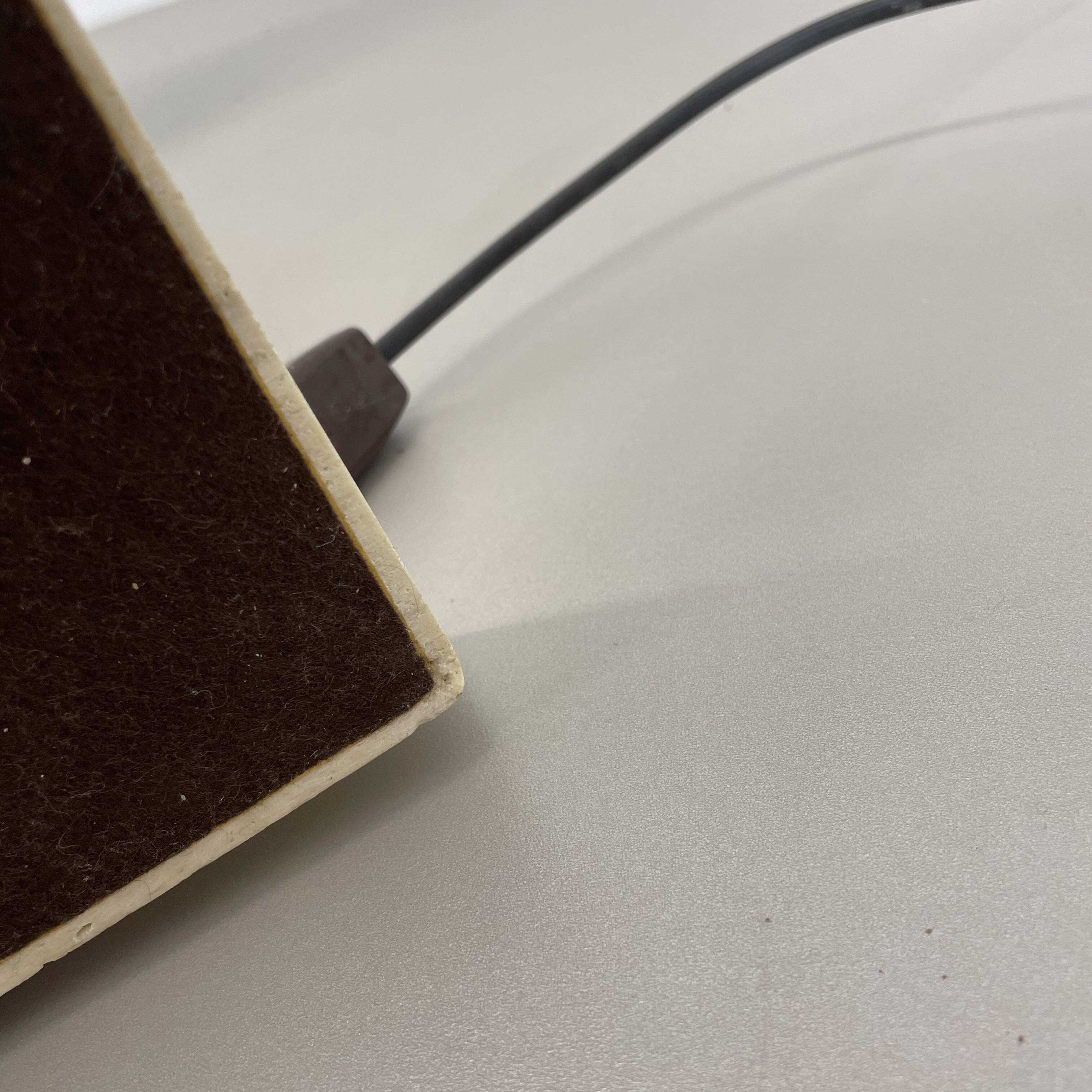 Modernist Travertine and Brass Table Light by Hillebrand Leuchten, Germany, 1980