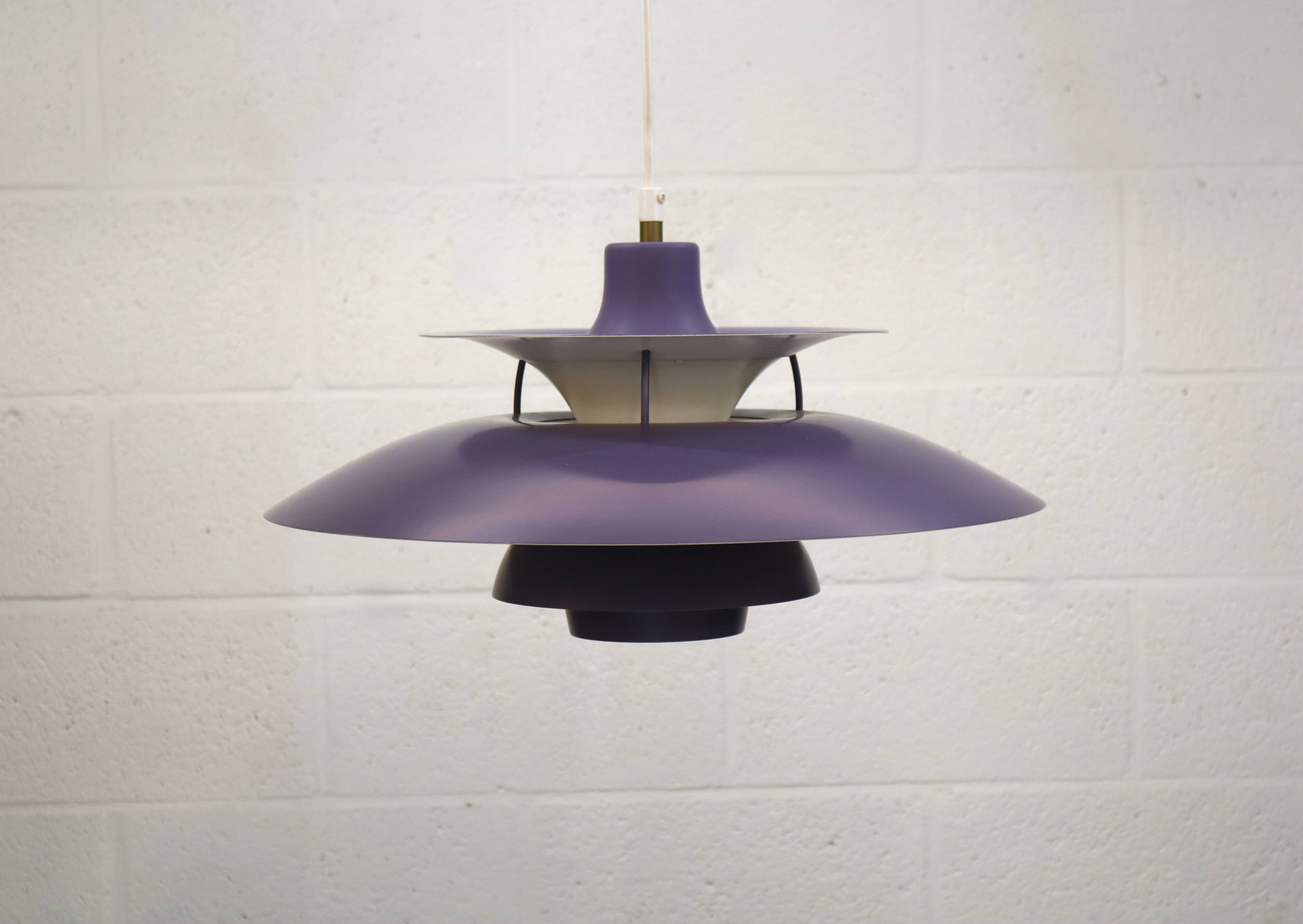 Vintage Louis Poulsen PH5 Pendant Lamp – Original Purple Edition