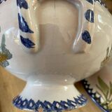 Soupière ancienne en terre cuite et faïence