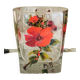 Unique whisky glass with a poppy design, handmade and signed by M.B.